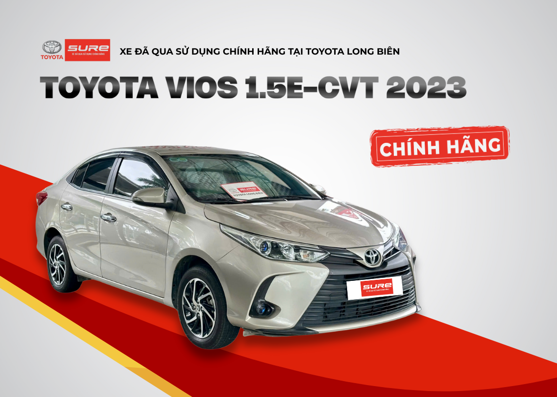 TOYOTA VIOS 1.5E-CVT 2023 CŨ GIÁ RẺ TẠI HÀ NỘI
